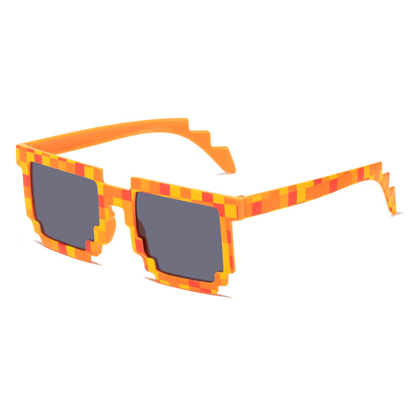 Wholesale Checkered Square Frame PC Sunglasses